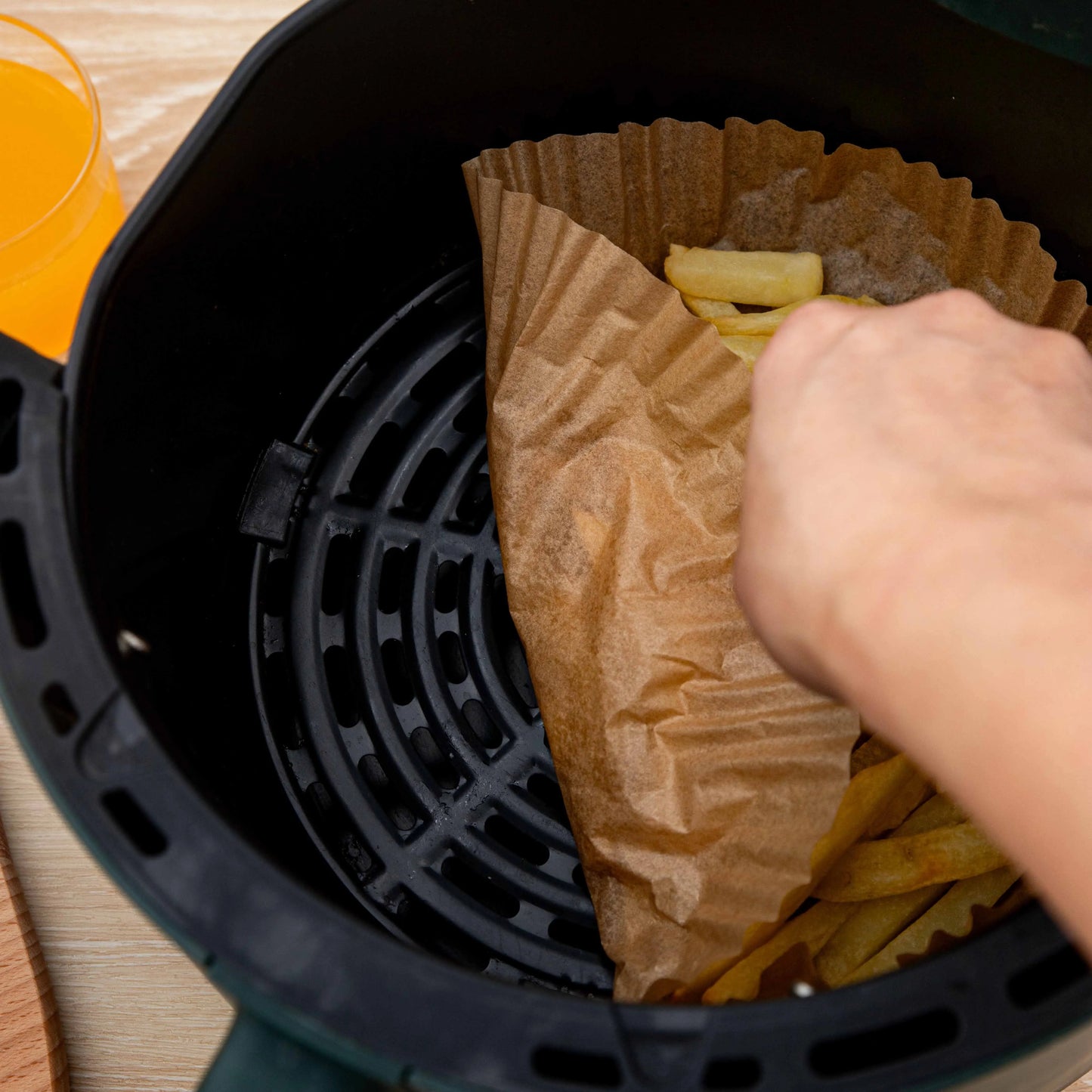 Papel Antiadherente de Airfryer | 100 unidades