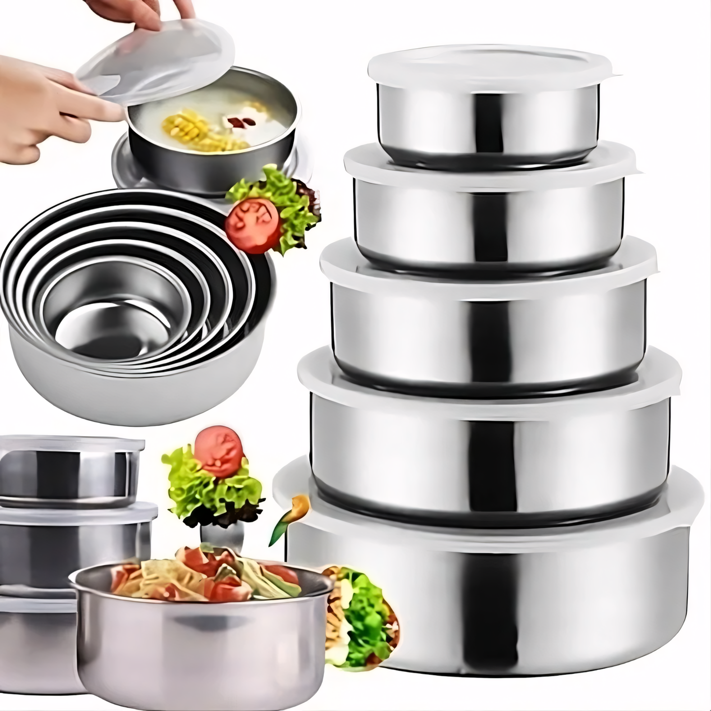 Juego De 5 Tappers Metálico Con Tapa