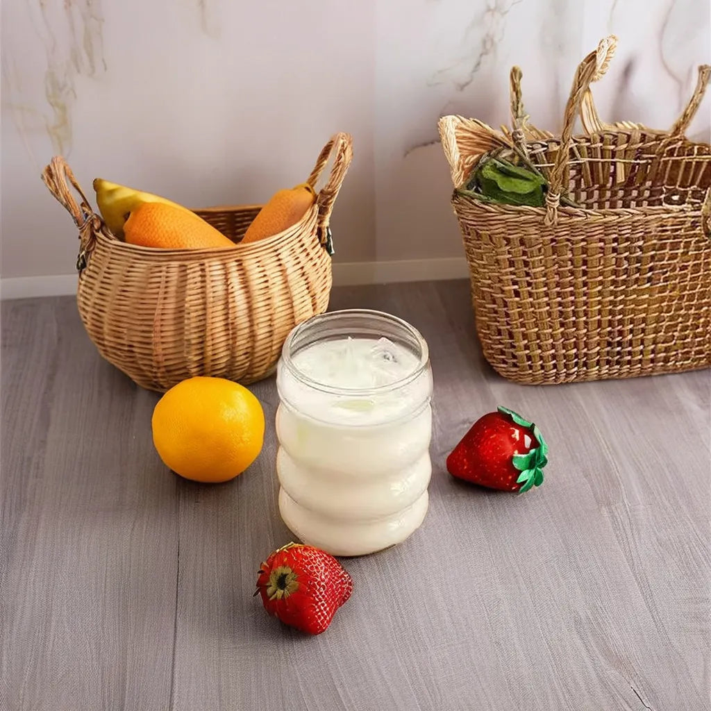 Set Onda | 4 Vasos de Vidrio Curvo