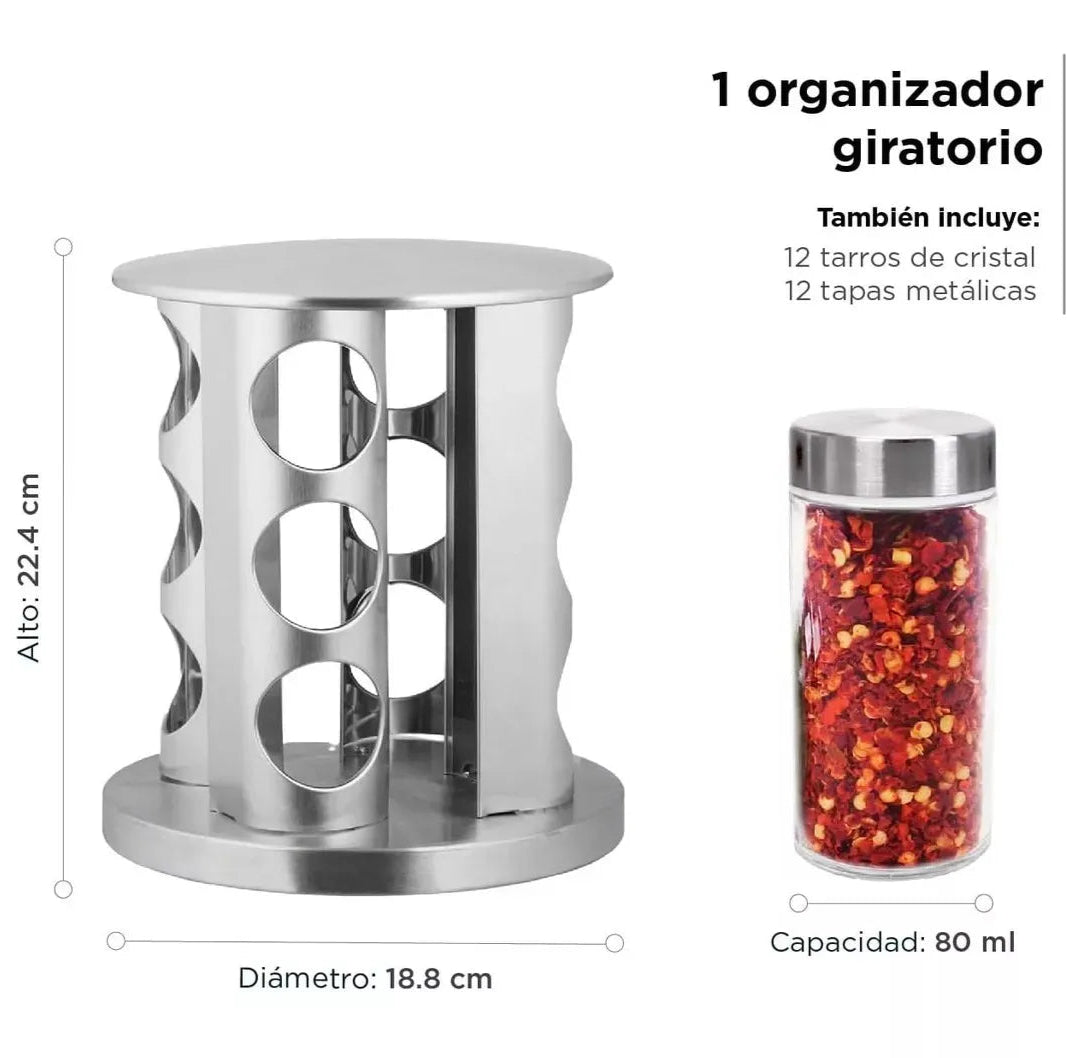 Condimentero Volta | 12 Condimenteros Giratorio